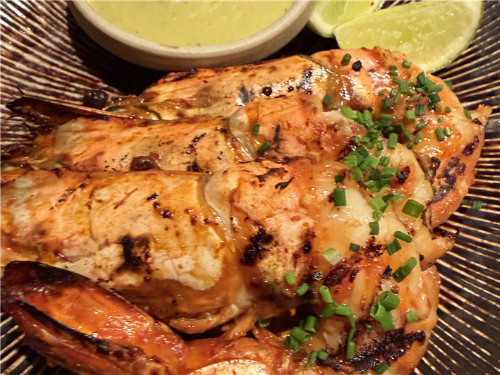 grilled Tiger prawns
